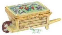Load image into Gallery viewer, SKU# 6033 - Wheel Barrow Wood W/Flower
