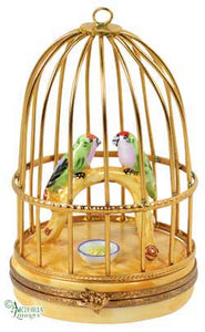 SKU# 6290 - Lovebirds In Cage