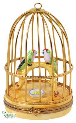 SKU# 6290 - Lovebirds In Cage