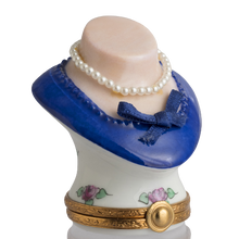 Load image into Gallery viewer, SKU# 7282 - Mini Bust Blue with pearls

