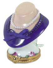 Load image into Gallery viewer, SKU# 7282 - Mini Bust Blue with pearls

