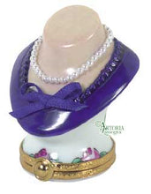 Load image into Gallery viewer, SKU# 7282 - Mini Bust Blue with pearls - (RETIRED)

