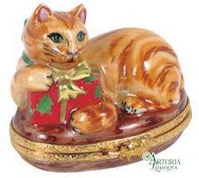 Cargar imagen en el visor de la galería, SKU# 7368 - Gato atigrado naranja con regalo
