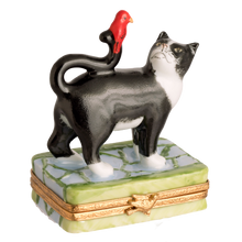 Load image into Gallery viewer, SKU# 7614 - BlackandWhite Cat With Red Bird
