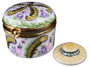 SKU# 7665 - Caja para sombreros redonda: Fontainebleau - (RETIRADA)
