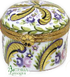 SKU# 7665 - Round Hat Box: Fontainebleau - (RETIRED)