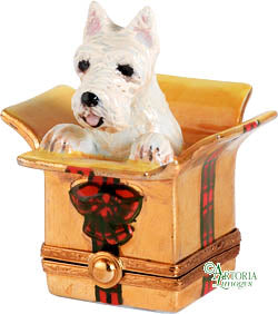 SKU# 7675 - Westie in Present Box