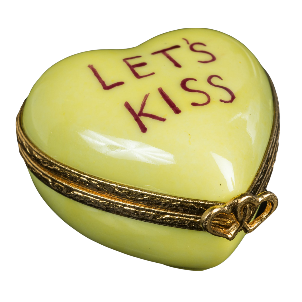 SKU# 7791 - Heart *Let's Kiss*  Yellow