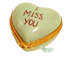 Load image into Gallery viewer, SKU# 7793 - Heart *I Miss You* Green
