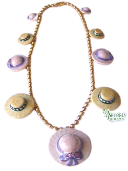 SKU# 8901 - Hat Necklace: Pink & Yellow