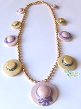 Load image into Gallery viewer, SKU# 8901 - Hat Necklace: Pink &amp; Yellow
