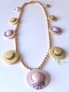 SKU# 8901 - Hat Necklace: Pink & Yellow