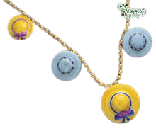 Load image into Gallery viewer, SKU# 8902 - Hat Necklace: Yellow &amp; Gray
