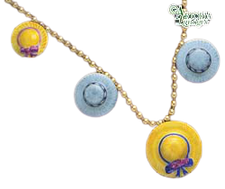 SKU# 8902 - Hat Necklace: Yellow & Gray