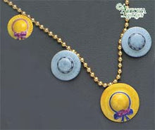 Load image into Gallery viewer, SKU# 8902 - Hat Necklace: Yellow &amp; Gray
