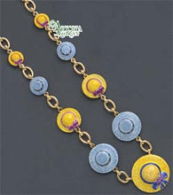 Load image into Gallery viewer, SKU# 8905 - Hat Necklace: Yellow &amp; Gray
