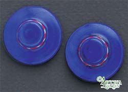 SKU# 8906 - Men's Hat Earrings: Blue - Clip On