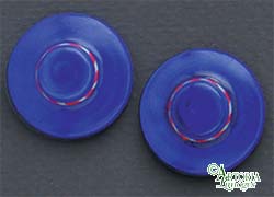 SKU# 8909 - Hutohrringe für Herren: Blau - Durchbohrt