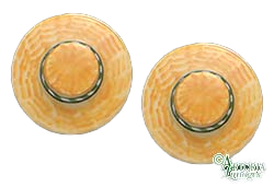 SKU# 8910 - Men's Hat Earrings: Yellow - Pierced