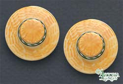 SKU# 8910 - Men's Hat Earrings: Yellow - Pierced