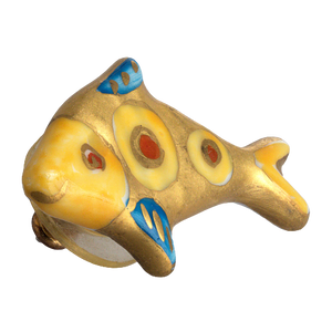 SKU# 8935 - Gold Fish Earrings: - Pierced -