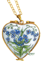 Load image into Gallery viewer, SKU# 8939 - Pendant  Necklace - Heart: Forget Me Not  -
