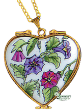 Load image into Gallery viewer, SKU# 8944 - Pendant  Necklace - Heart: Morning Glory -
