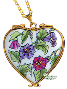 SKU# 8944 - Pendant  Necklace - Heart: Morning Glory -