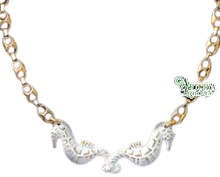 Cargar imagen en el visor de la galería, SKU# 8945 - Collar de caballito de mar: blanco

