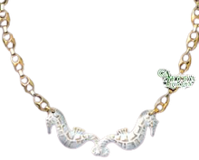 Load image into Gallery viewer, SKU# 8945 - Sea Horse Necklace: White
