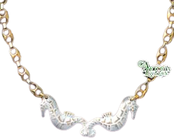 SKU# 8945 - Collar de caballito de mar: blanco