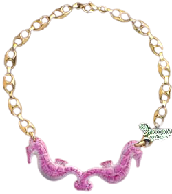 SKU# 8948 - Sea Horse Necklace: Pink