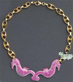 SKU# 8948 - Sea Horse Necklace: Pink