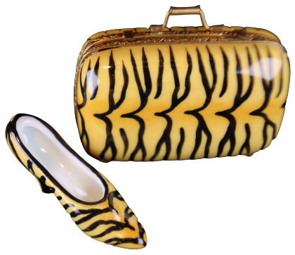 SKU# C031082C Lady's Shoe Box Tigerskin