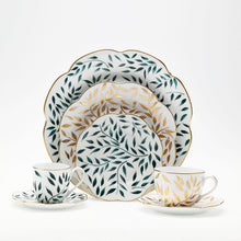 Load image into Gallery viewer, SKU# A220-NYM12010 - Olivier Green Shallow Salad/Pasta Plate - Shape Nymphea - Size: 8.5&quot;
