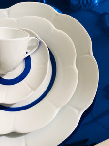 SKU# B220-NYM20447 - Fleur'T Bleu Dessert Plate - Shape Nymphea - Size: 8.5"
