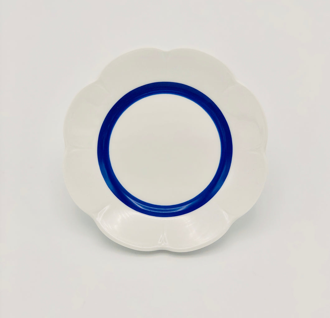 SKU# B160-NYM20447 - Fleur'T Bleu Bread & Butter Plate - Shape Nymphea - Size: 6.25