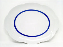 Load image into Gallery viewer, SKU# L412-NYM20447 - Fleur&#39;T Bleu Oval Platter Large - Shape Nymphea - Size: 14.5&quot;
