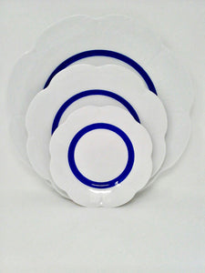 SKU# B220-NYM20447 - Fleur'T Bleu Dessert Plate - Shape Nymphea - Size: 8.5"