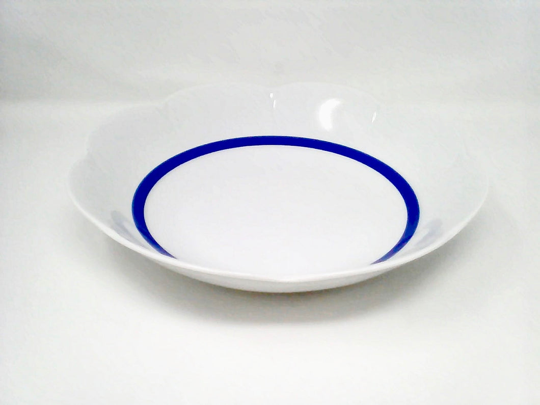 SKU# L211-NYM20447 - Fleur'T Bleu Round Deep Platter - Shape Nymphea - Size: 11