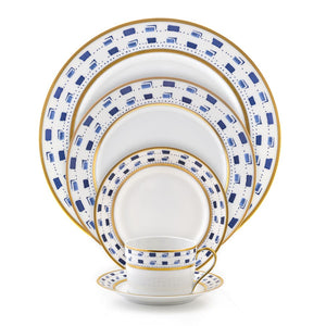 SKU# T200-REC20020 - La Bocca Bleu Tea Saucer - Shape Recamier