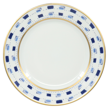 Load image into Gallery viewer, SKU# B220-REC20020 - La Bocca Bleu Dessert Plate - Shape Recamier - Size: 8.5&quot;
