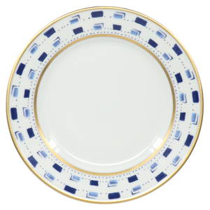 SKU# B220-REC20020 - La Bocca Bleu Dessert Plate - Shape Recamier - Size: 8.5"
