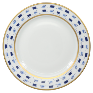 SKU# B275-REC20020 - La Bocca Bleu Dinner Plate - Shape Recamier - Size: 10.75"