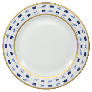 SKU# B275-REC20020 - La Bocca Bleu Dinner Plate - Shape Recamier - Size: 10.75" -