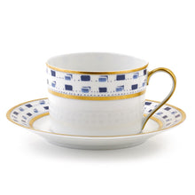 Load image into Gallery viewer, SKU# T200-REC20020 - La Bocca Bleu Tea Saucer - Shape Recamier
