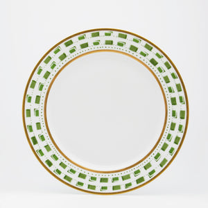 SKU# B220-REC20663 - La Bocca (Green) Dessert Plate - Shape Recamier - Size: 8.5"