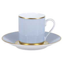 Lade das Bild in den Galerie-Viewer, SKU# T100-REC20829 - Mak Grau Gold Kaffeeuntertasse - Form Recamier
