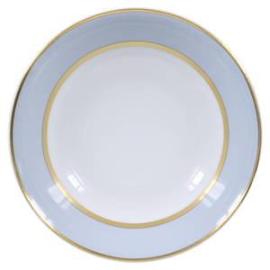 SKU# A180-SEV20829 - Mak Grau Gold Tiefe Suppen-/Müslischüssel - Form Recamiere - Größe: 7"