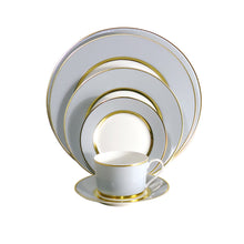 Lade das Bild in den Galerie-Viewer, SKU# T100-REC20829 - Mak Grau Gold Kaffeeuntertasse - Form Recamier
